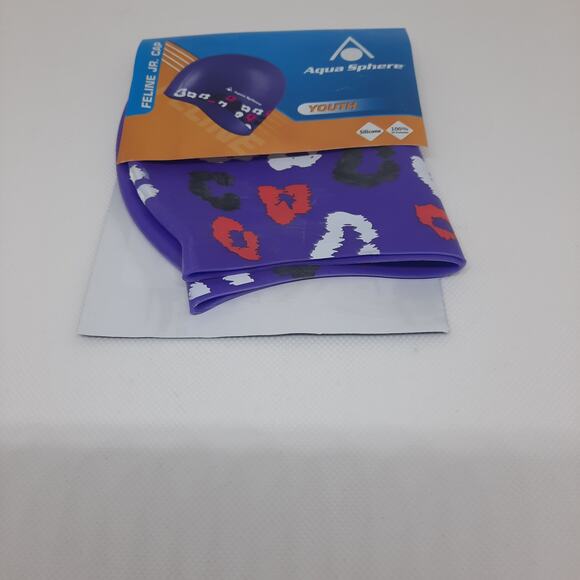 5 For $20.00 Aqua Sphere Feline Youth Silicon Swim Cap, 100% UV Protection - Picture 5 of 11
